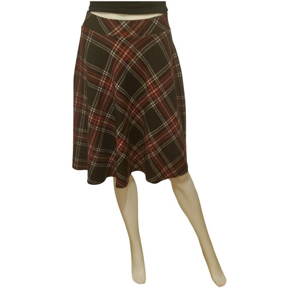 Forever 21 Long Black, Red & White Plaid Skirt - Picture 1 of 2